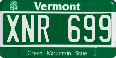 VT license plate XNR699