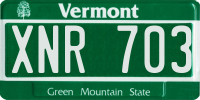 VT license plate XNR703