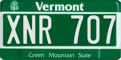 VT license plate XNR707