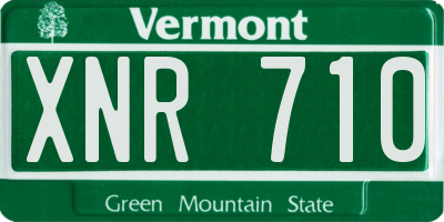 VT license plate XNR710
