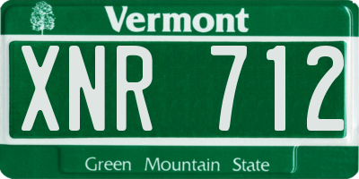 VT license plate XNR712