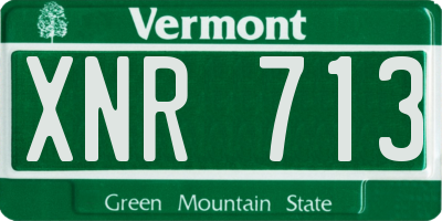 VT license plate XNR713