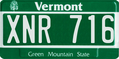 VT license plate XNR716