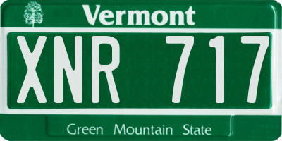 VT license plate XNR717