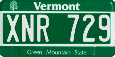 VT license plate XNR729