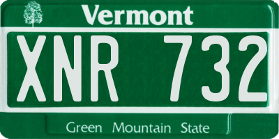 VT license plate XNR732