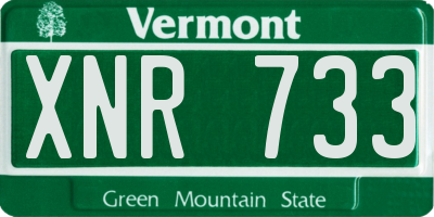 VT license plate XNR733