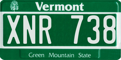 VT license plate XNR738