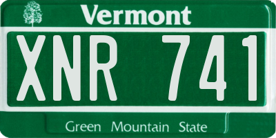 VT license plate XNR741