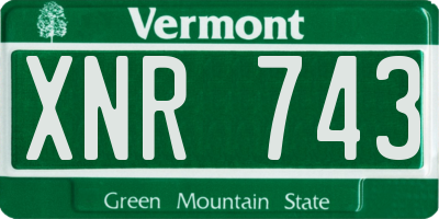 VT license plate XNR743