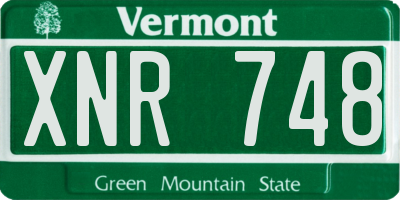 VT license plate XNR748