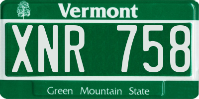 VT license plate XNR758