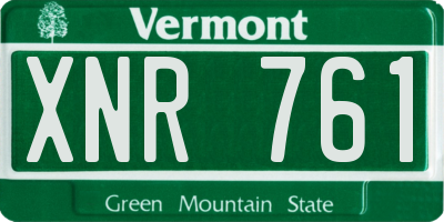 VT license plate XNR761