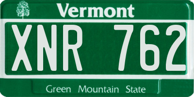 VT license plate XNR762
