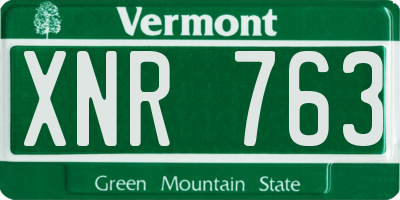VT license plate XNR763