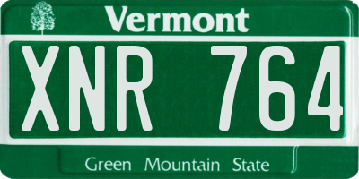 VT license plate XNR764