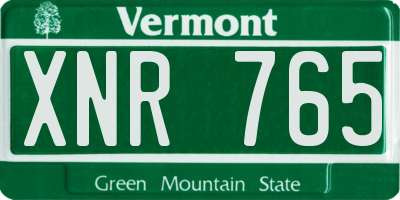 VT license plate XNR765