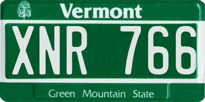 VT license plate XNR766