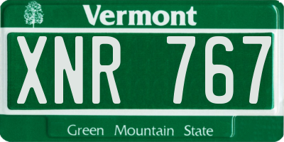 VT license plate XNR767