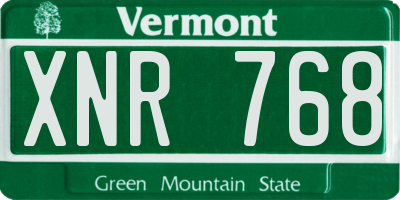 VT license plate XNR768