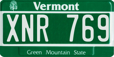 VT license plate XNR769