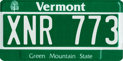 VT license plate XNR773