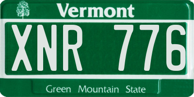 VT license plate XNR776