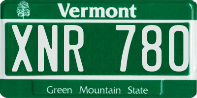 VT license plate XNR780
