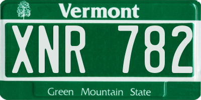 VT license plate XNR782