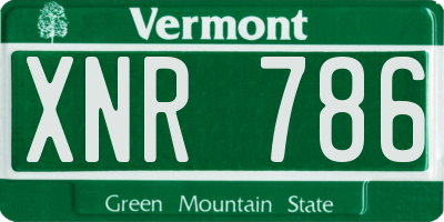 VT license plate XNR786