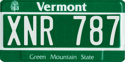 VT license plate XNR787