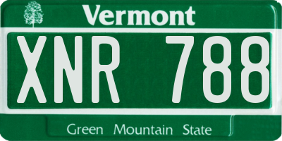 VT license plate XNR788