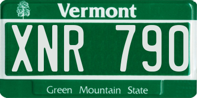 VT license plate XNR790