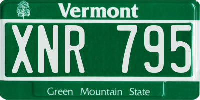 VT license plate XNR795