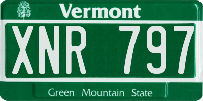VT license plate XNR797