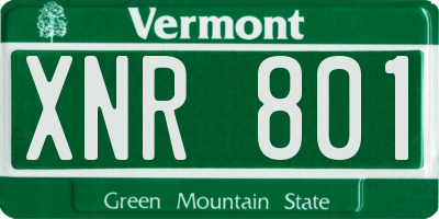 VT license plate XNR801
