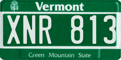 VT license plate XNR813