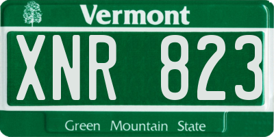 VT license plate XNR823