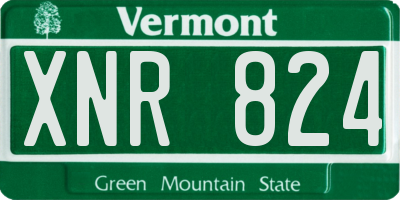 VT license plate XNR824