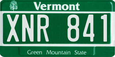 VT license plate XNR841