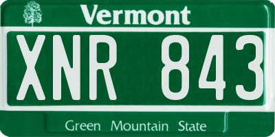 VT license plate XNR843