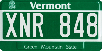 VT license plate XNR848
