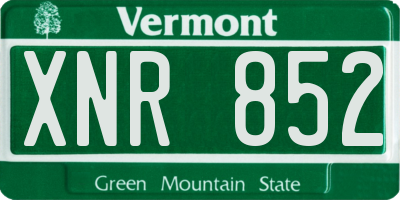 VT license plate XNR852