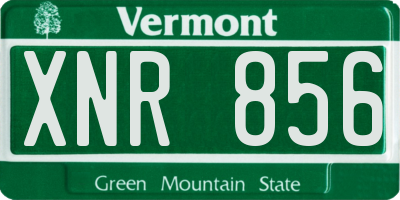 VT license plate XNR856