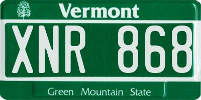 VT license plate XNR868