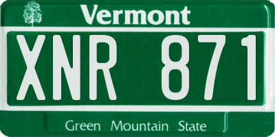 VT license plate XNR871