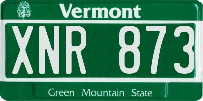 VT license plate XNR873