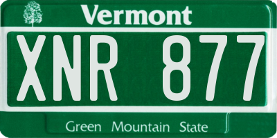 VT license plate XNR877