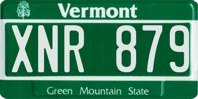 VT license plate XNR879