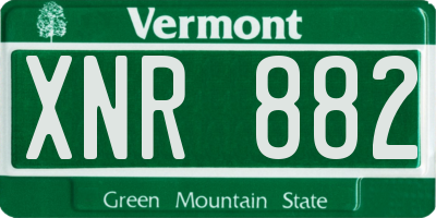 VT license plate XNR882